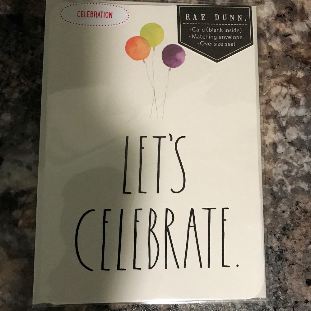 Rae Dunn Greeting Card Let's Celebrate